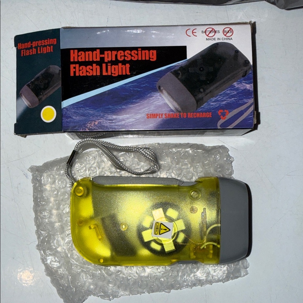 Yellow Hand-Pressing Flashlight